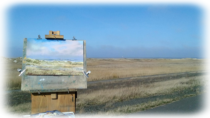 Westerhever auf Staffelei